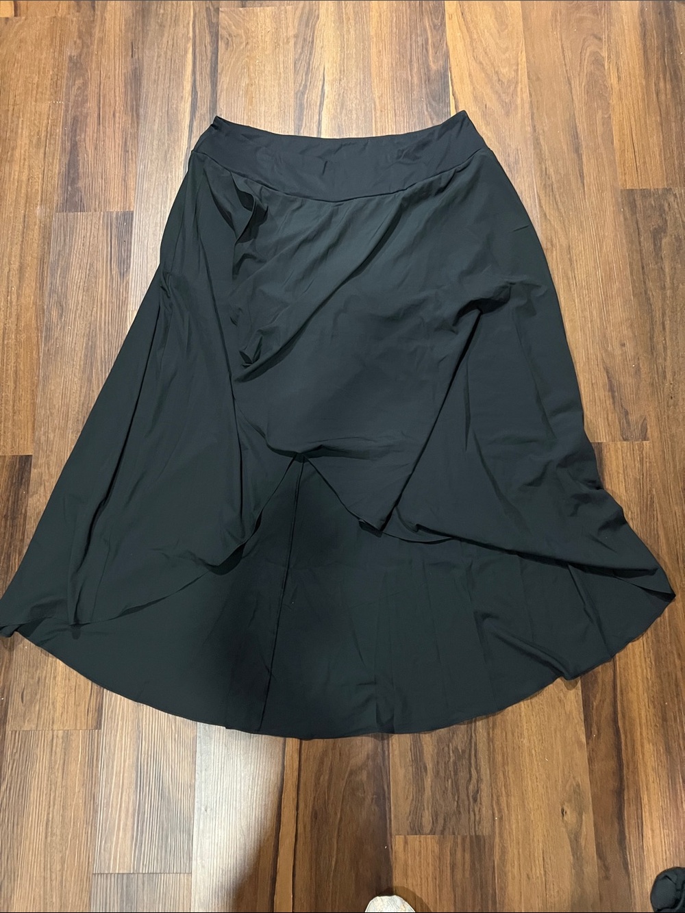 HALARA Black High-Low Draped Skirt
